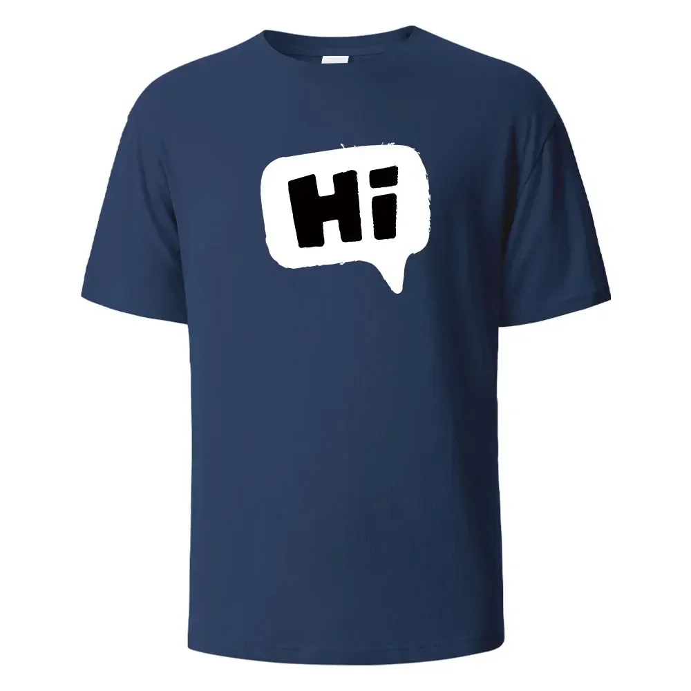 Футболка с принтом Hi Print 100% хлопок летние футболки для мужчин и женщин