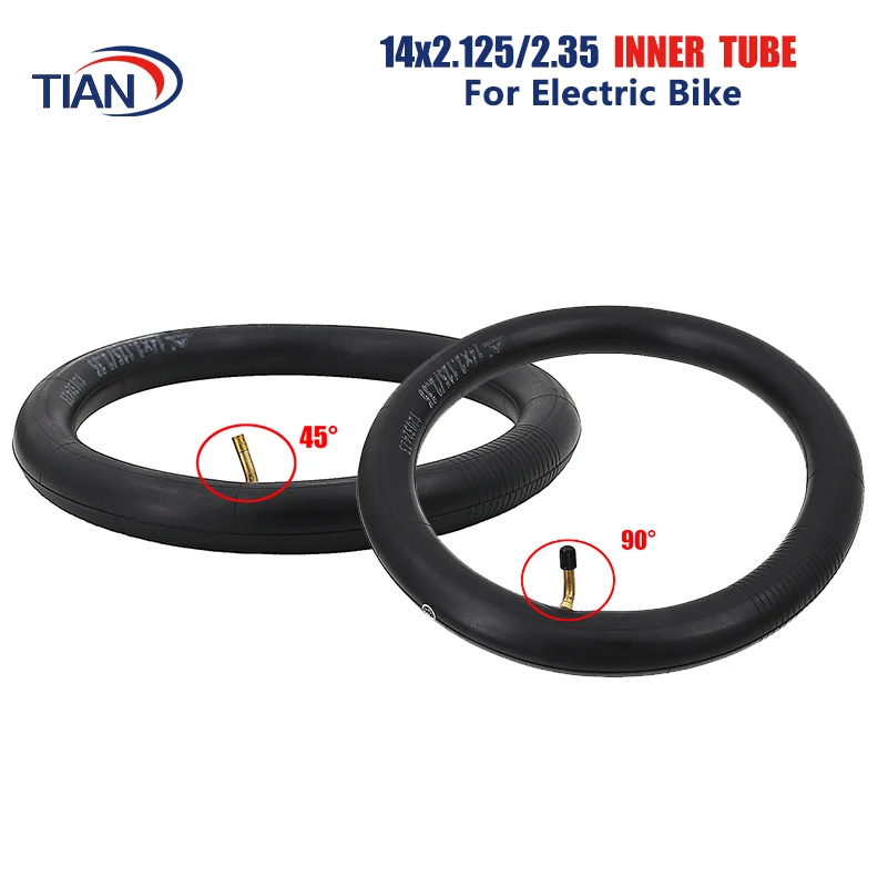 14x125/2.35 14-дюймовая внутренняя трубка с изогнутым штоком клапана для шин
