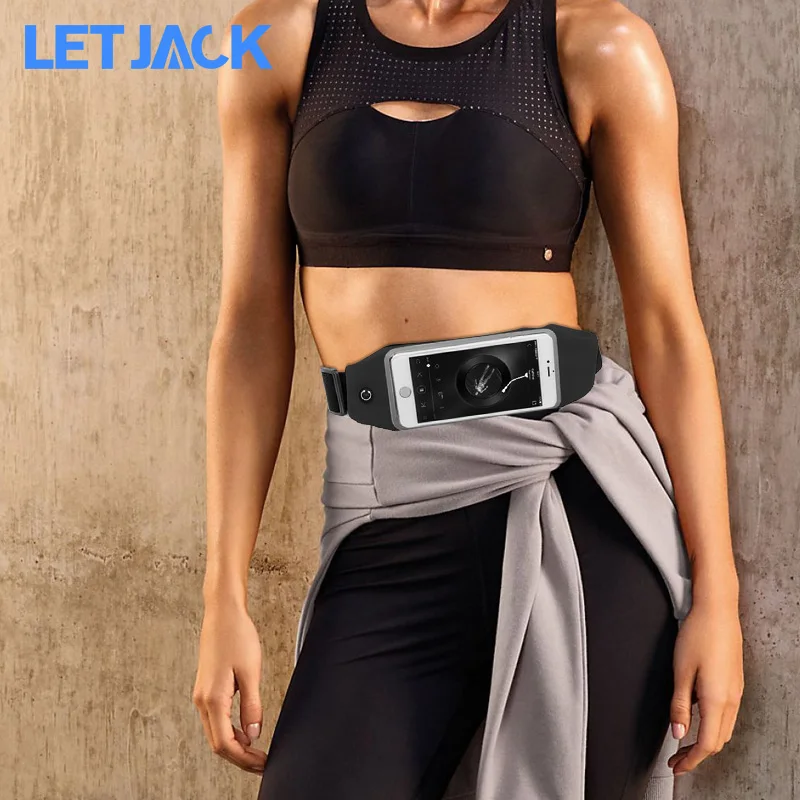 

Waterproof Outdoor Running Sports Waist Belt Bag Universal 6.7'' Mobile Phone Pouch Gym Jogging Run Cycling Belt Waist Pack