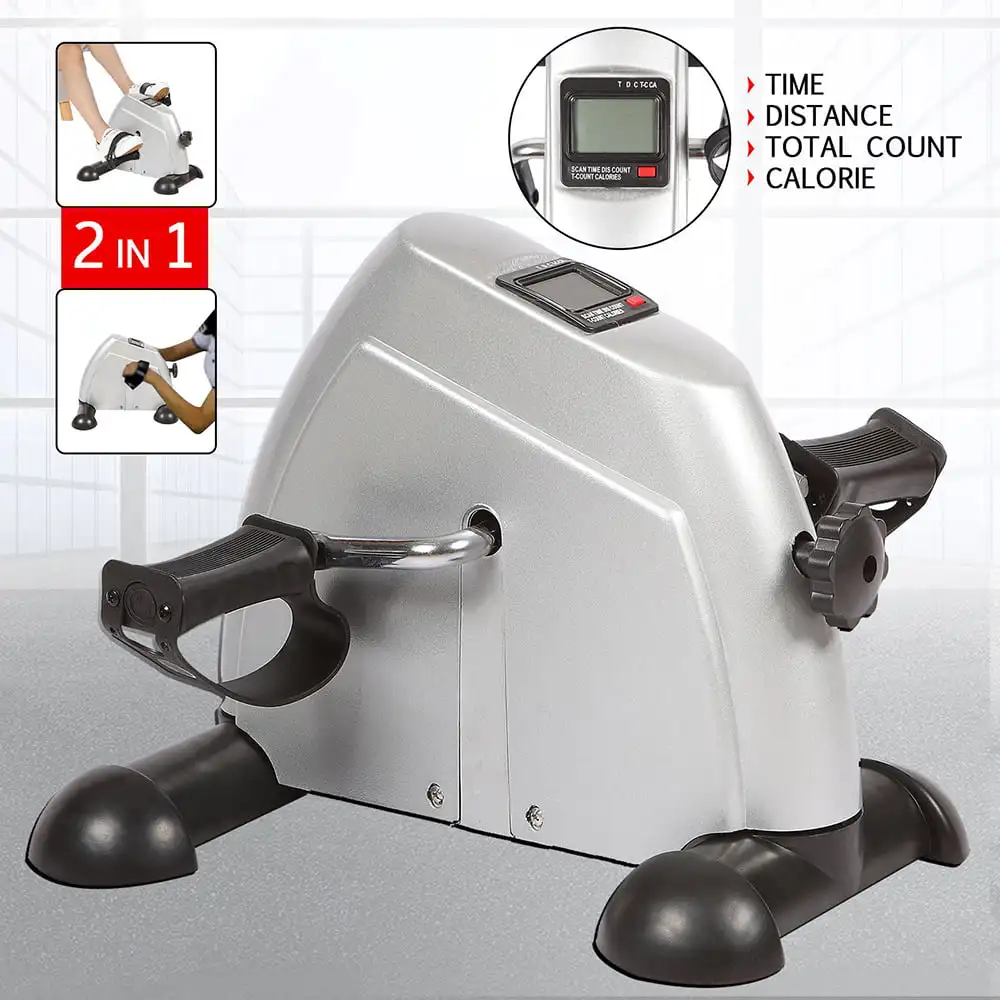 

Fitness Cycling Exerciser Mini Pedal Exercise Bike, Under Desk Elliptical Trainer with LCD Display, for Indoor Home Gym Cycle,