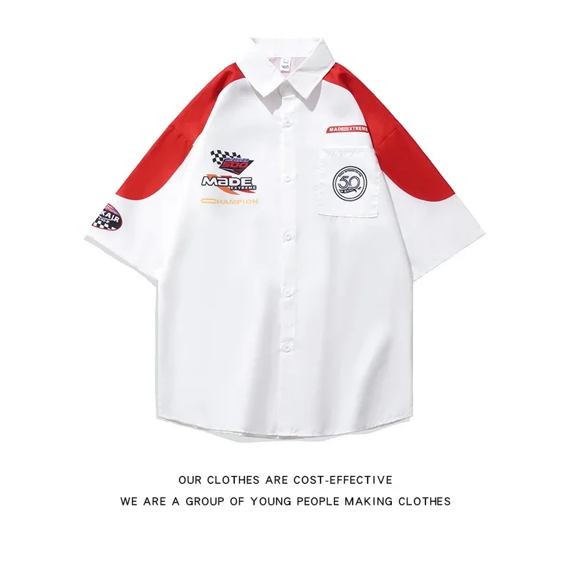 Рубашка Y2k мужская с рукавом до локтя