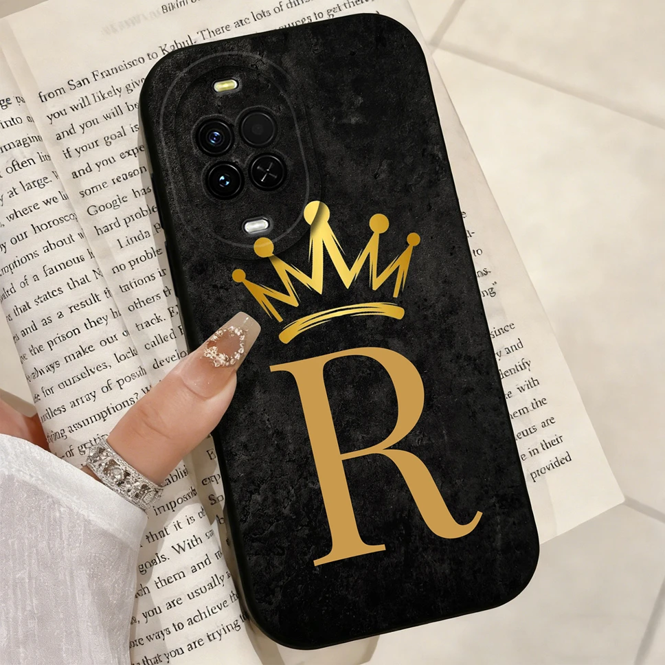 Чехол для телефона Huawei Nova 15 Pro Max Capa Luruxy с буквами от A до Z, гладкий защитный чехол для Huawei Nova 15 Pro Max, мягкий бампер (art.: 3920dbcb55a95) - 3920dbcb55a95