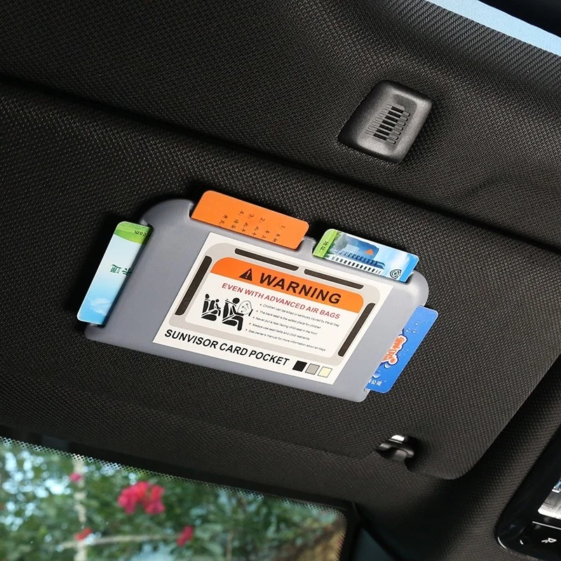 

Car Card Clip Sun Visor Organizer Temporary Parking Card Holder Dash Board Paste Mount Auto Interior Storage Stowing Tidying 1Pc