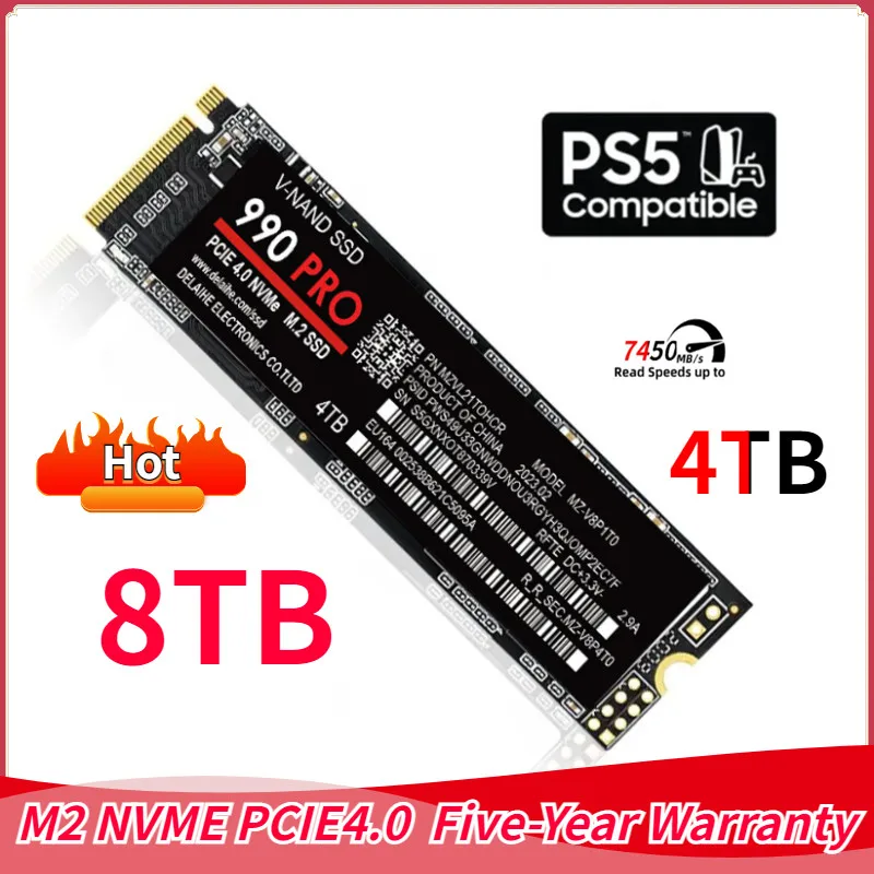 

Original 4TB 990PRO M.2 NVMe PCIe 4.0X4 2280 SSD Hard Drive 970 EVO Plus NGFF 8TB for PS5 Play Station5 Mini PC Gaming Laptop