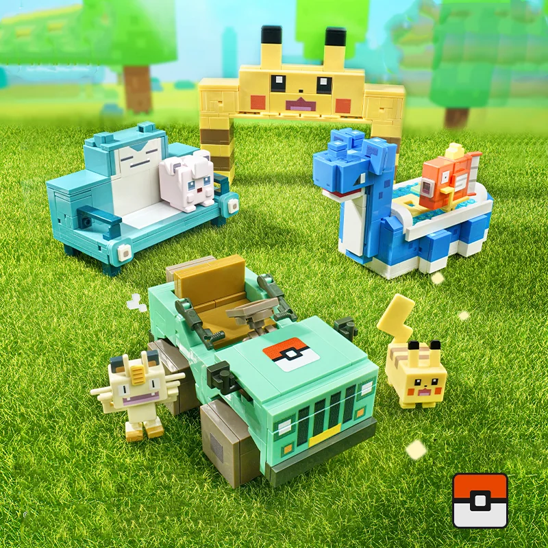 

Anime Figure Pokemon Quest Pikachu Series Building Block Puzzle Toys Collection Decoration Assembly Model Car Ship Holiday Gifts