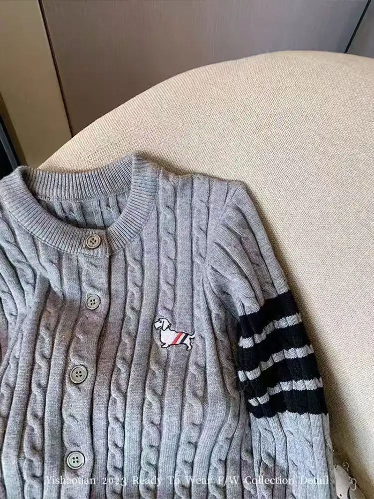 분사 High Quality Korean Golf Sweater Women Coats 2024 Autumn New Preppy College Knit Embroidery Sports Top Casual Clothing