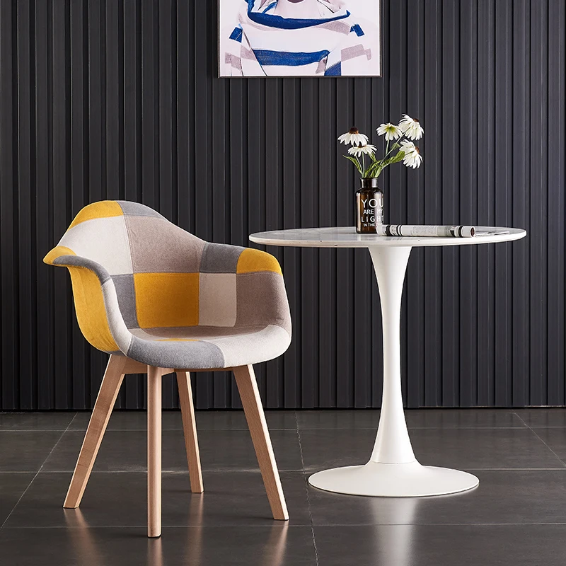 

Деревянные обеденные стулья в скандинавском стиле лофт со спинкой для отдыха искусственные высокие стулья для кухни