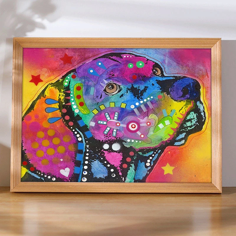 

DIY diamond painting full circle resin puppy diamond embroidery animal pictures rhinestone home decor gifts