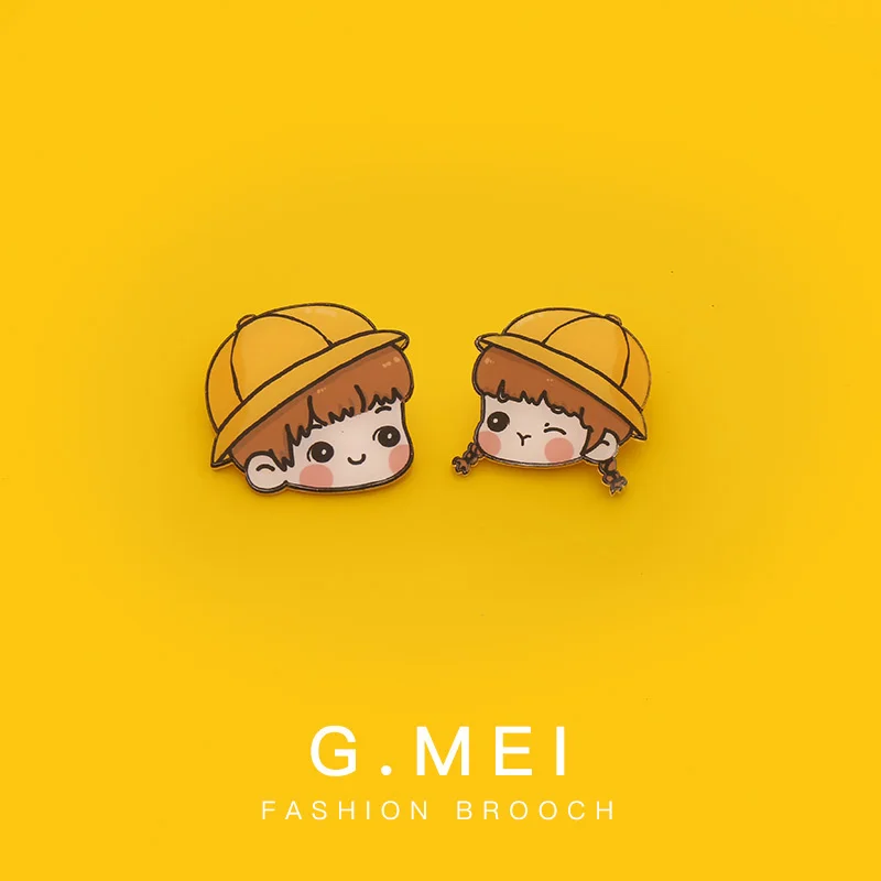 

Men and Women Cute Brooch acrylic Japanese couple badge ins fashion personalized decoration pin book bag accessories