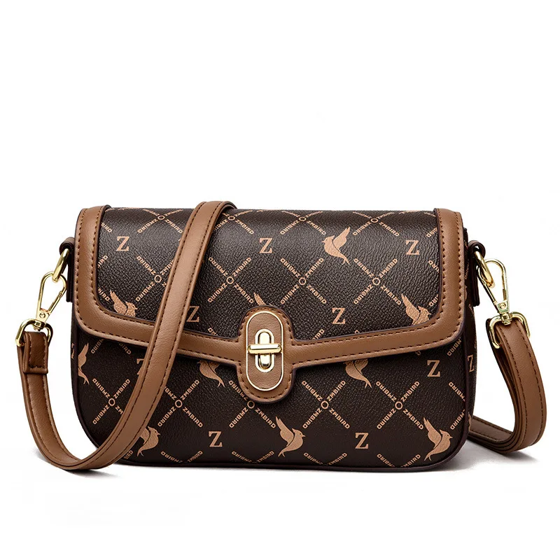 Women's bags women's 2022 European and American new retro ladies small square bags middle-aged fashion elegant shoulder messenge