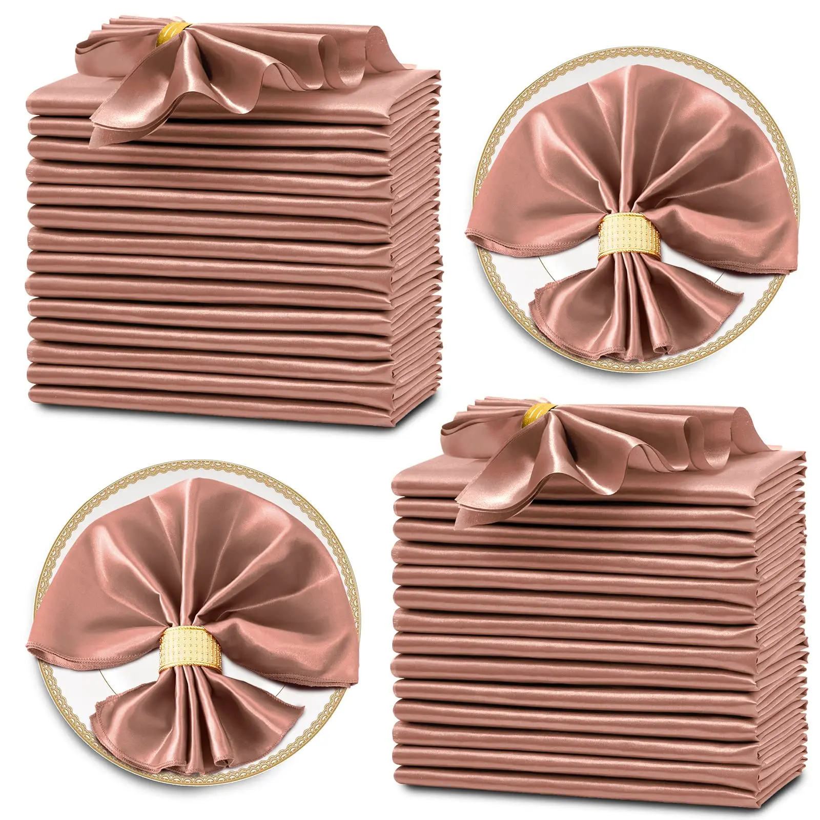 

12 шт. свадебная красная атласная салфетка 30x30 см, мягкие салфетки для стола на Новый год, рождественское украшение, вечерние, декор для обеденного стола