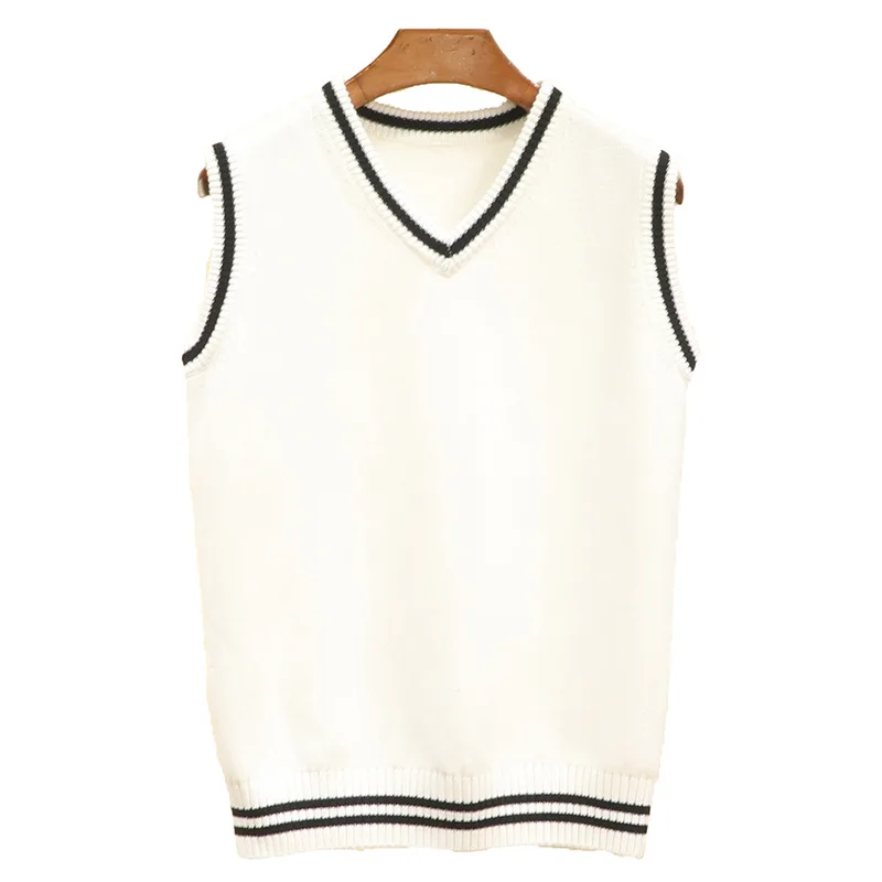Трикотажный жилет из хлопчатобумажной пряжи для ранней осени женский свитер с