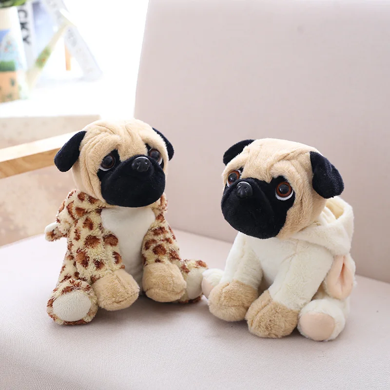 

20CM Stuffed Simulation Dogs Plush Sharpei Pug Lovely Puppy Pet Toy Plush Animal Toy Children Kids Birthday Christmas Gifts