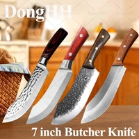 7 inch meat cleaver chef butcher knife professional kitchen knives damascus steel for boning chopping slicing cutter slicer