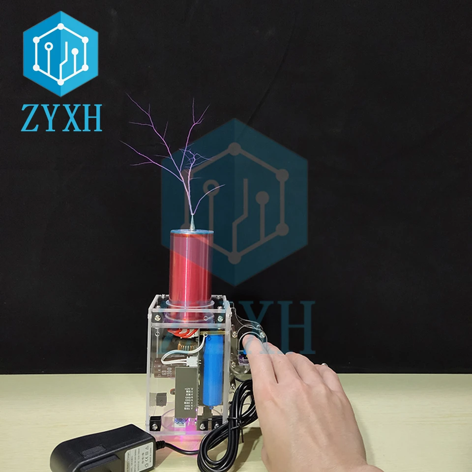 Ceny Przenośny Cewka Tesli Ręczny Sztuczne Błyskawica Cewka Tesli 13cm łuk Elektryczny Eksperyment Naukowy Generator Wysokiego Napięcia