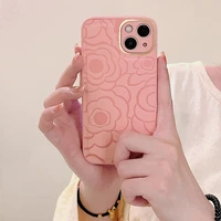 coque funda case for iphone 13 12 11 pro max x xr xs max 13pro shockproof cover cases leather flower pattern lens protection