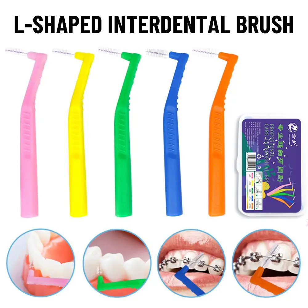 

Clean Toothbrush Healthy L Shape Interdental Brush Dental Floss Toothpick Brush Teeth
