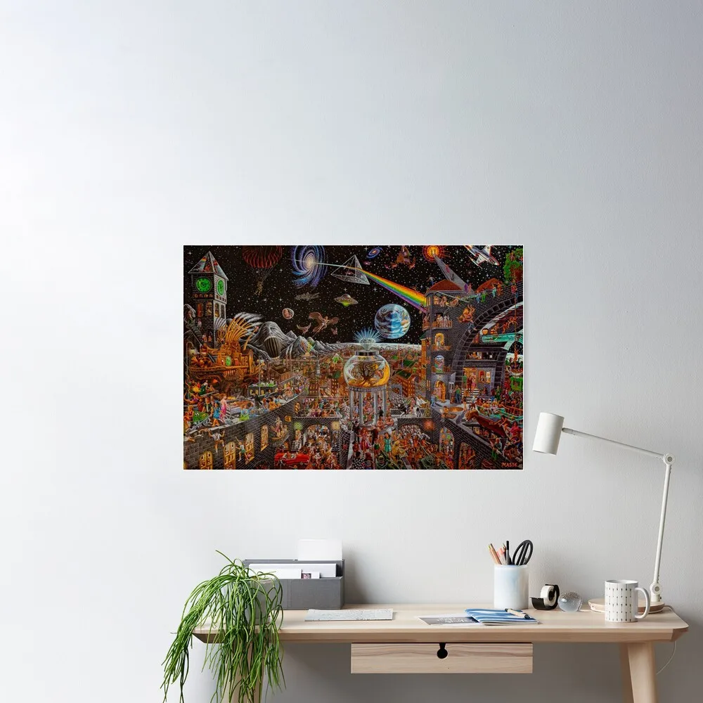 

Розовые флойды-эхо с темной стороны Луны декор плакат Современный без рамки