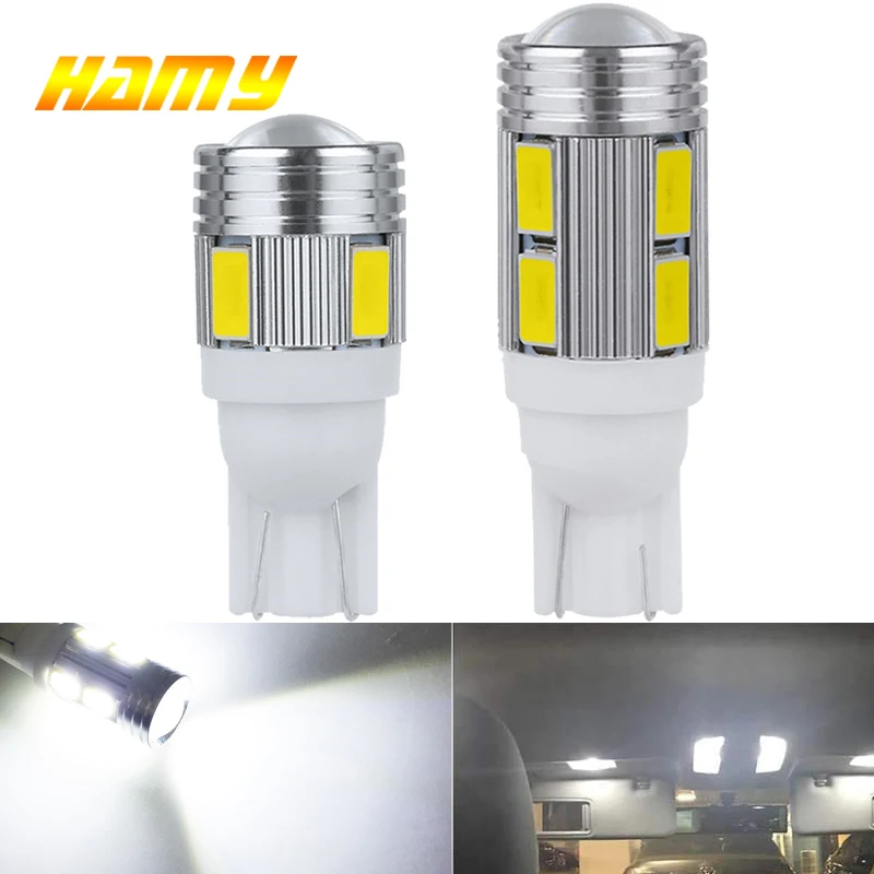 

1 PCS T10 W5W LED Bulb Signal Light 12V 5630 SMD 7000K Super Bright White Auto Interior Dome Reading Wedge Side Trunk Lamps