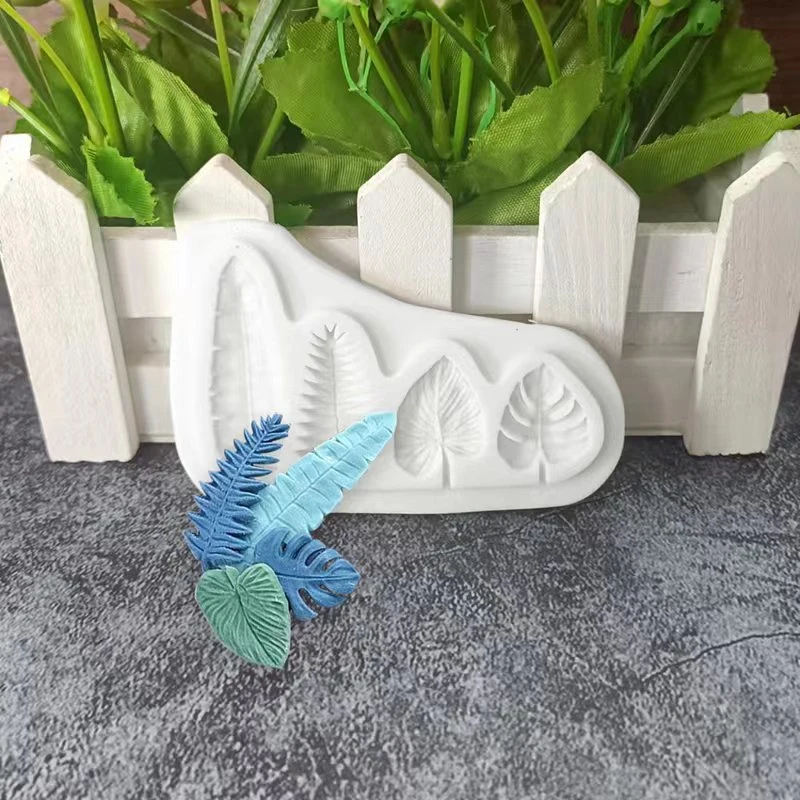 

New Turtle Back Leaf Turning Silicone Mold Diy Banana Leaf Palm Leaf Chocolate Decorative Cake Baking Tool