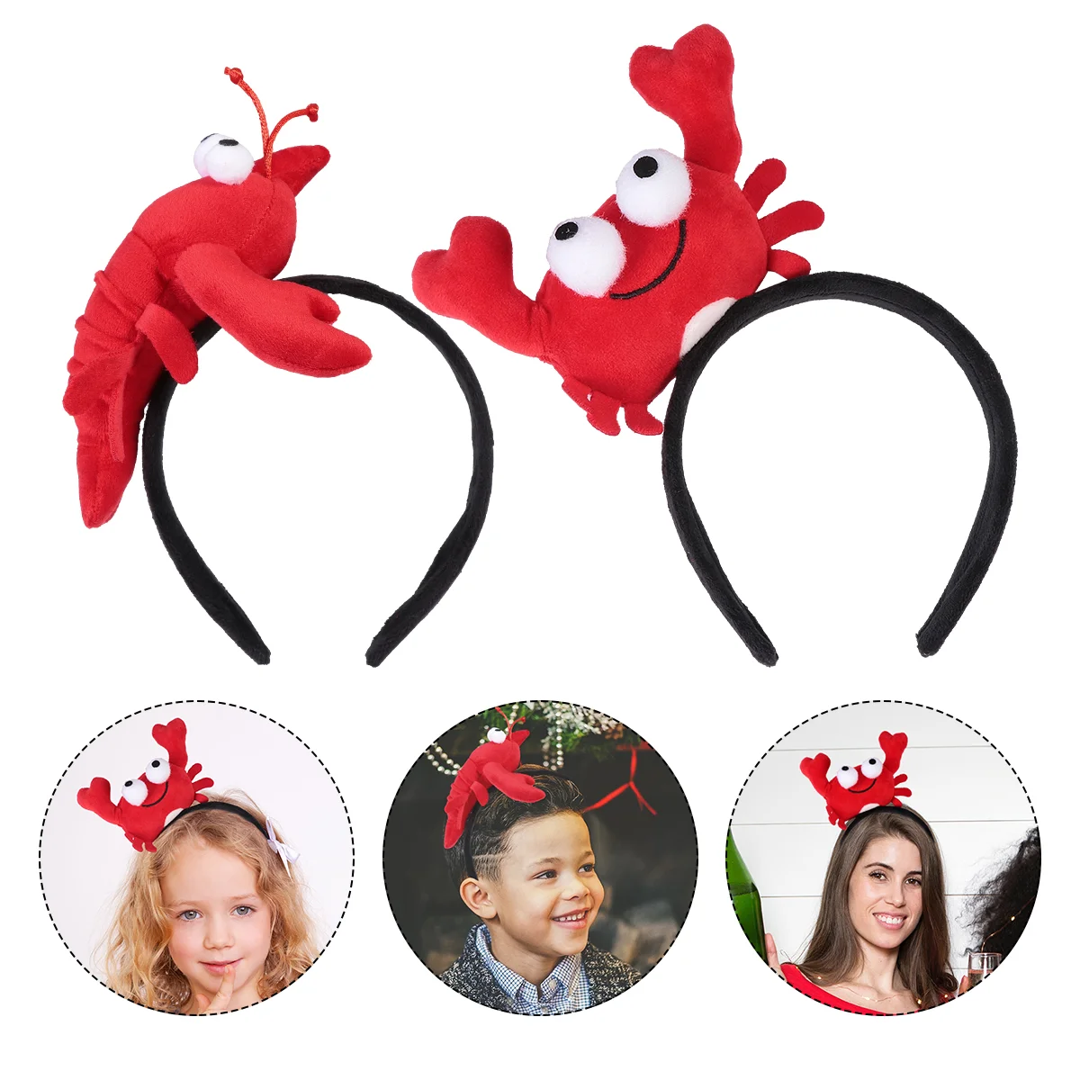 

Headbandlobster Crab Costume Party Hair Christmas Band Hairband Carnival Boppers Hoop Head Animal Crayfish Accessory