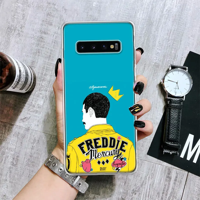 Rock фанки Freddie Mercury Queen чехол для телефона Samsung Galaxy M12 M21 M31 M51 M32 M52 M30S Note 20 Ultra 10 Plus 9 8 J4 J6