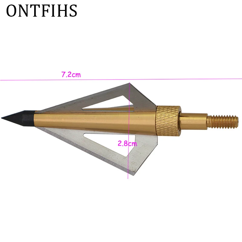 12 шт. наконечники стрелы для стрельбы из лука 100 зерна с 3 фиксированными лезвиями