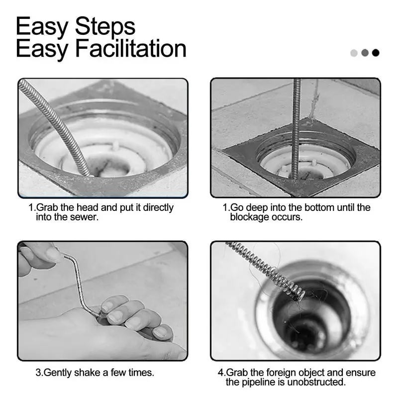 Ручная очистка сточных вод стальная проволока инструменты для сантехнических