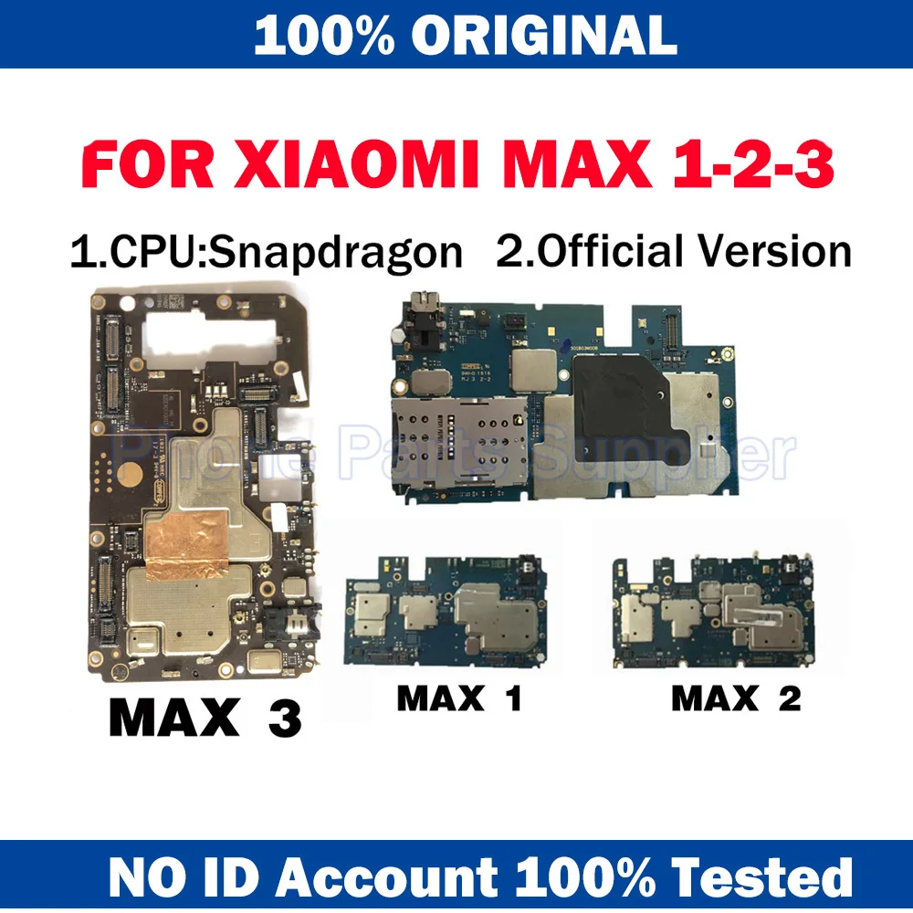 Оригинальная материнская плата для Xiaomi MI Max 1 2 3 16 ГБ/32 ГБ/64 Гб/128 ГБ оригинальная