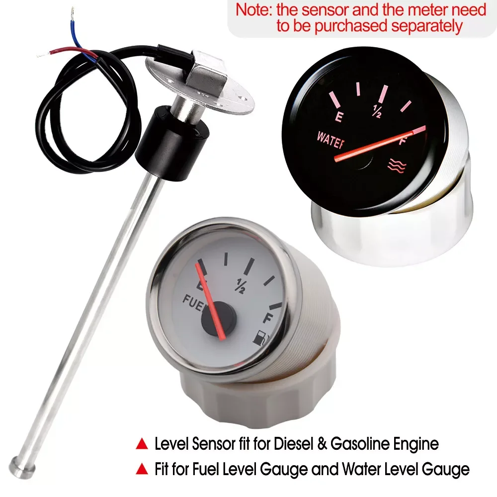 

250 225 200 150mm Car Fuel Sender Unit Boat Water Level Sensor Flow Sensor Liquid fit Fuel Level Gauge Indicator 0~190ohm