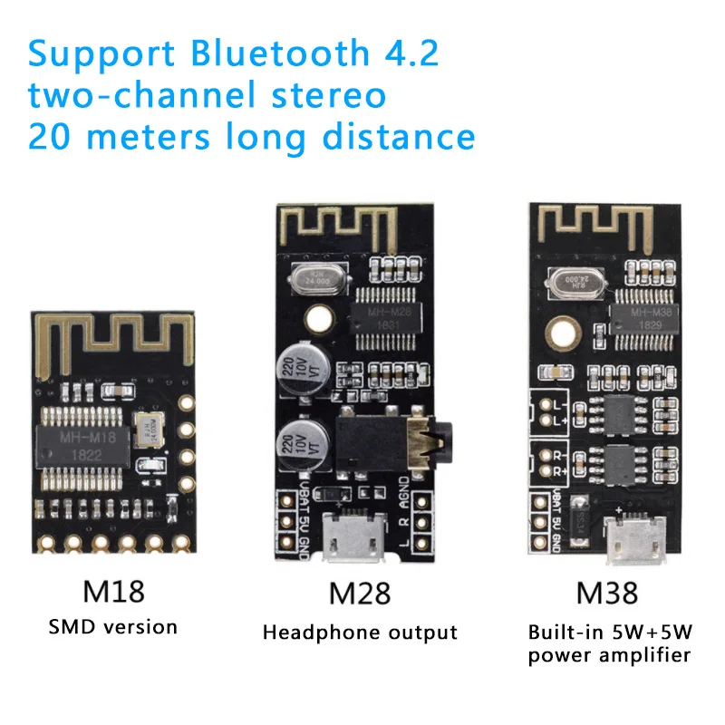 

Беспроводной аудио модуль с bluetooth 4,2, стерео, без потерь, высокая точность HIFI, DIY модификация QQE