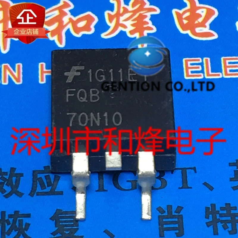 

10 шт. FQB70N10 TO-263 57A 100V в наличии 100% новый и оригинальный