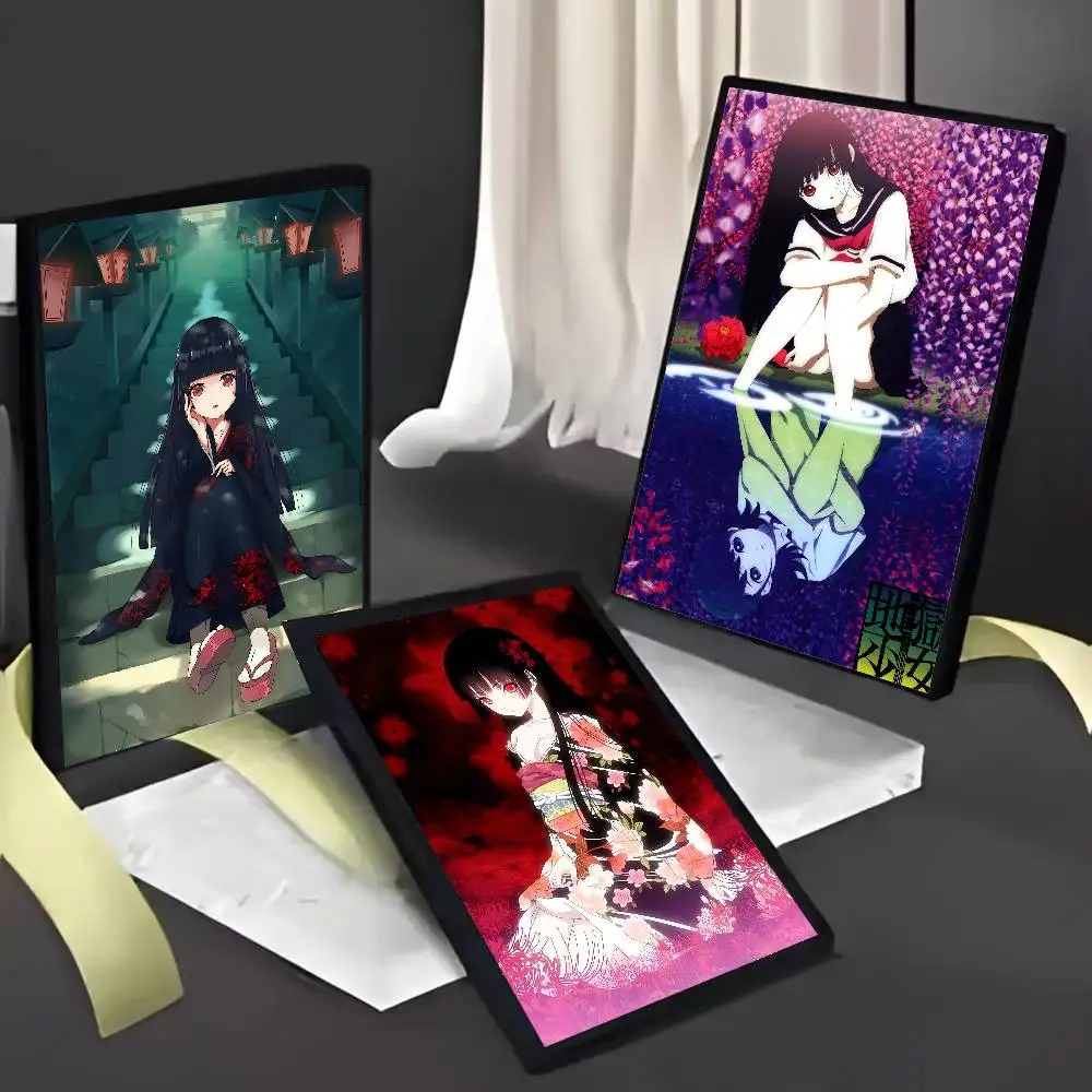 Фото Адская девушка Jigoku Shoujo аниме постер самоклеящаяся художественная водостойкая бумажная наклейка кофейня бар комната Настенный декор №3