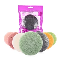 more color round sponge makeup puffer cleanser natural konjac puffer cleanser face cleansing tool 1 pack