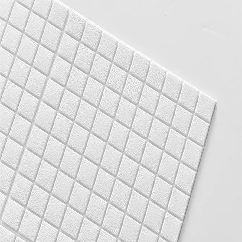 

70*70cm 3D Self-adhesive Waterproof Mosaic Wall Stickers Bedroom Soundproof Wallpaper Anti-collision Background Wall Wallpaper