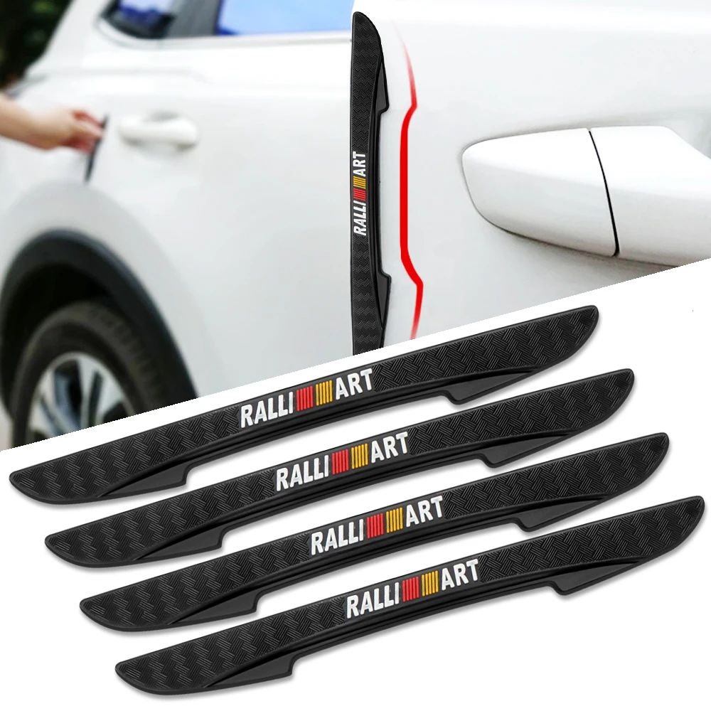 

4PCS Car Door Edge Anti-collision Protection Strip Rearview Mirror Guard Sticker for MITSUBISHI Ralliart Lancer EX Competition