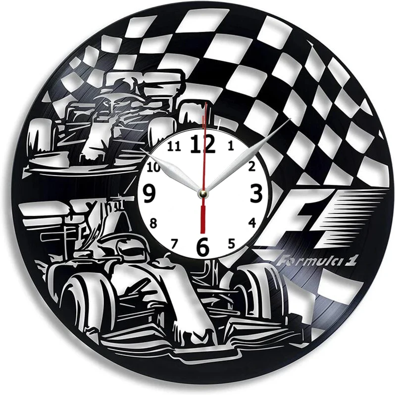 

Виниловые настенные часы для гонок, формула гонок, дизайн, подарок для любого случая