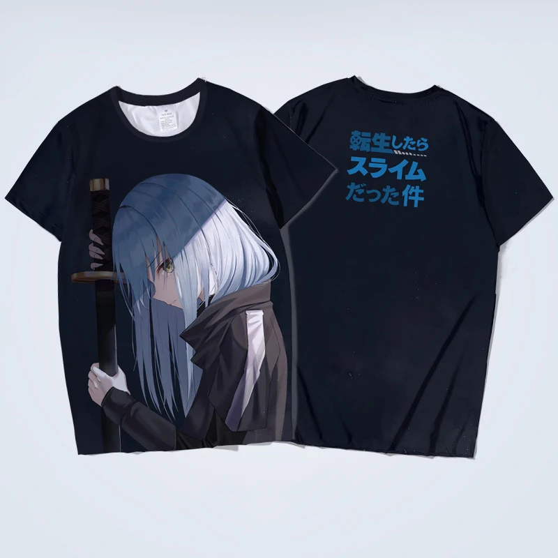 

New That Time I Got Reincarnated as a Slime 3D Print T-Shirts Anime Men Women Oversized T Shirt Harajuku Tees Tops Kids Clothing