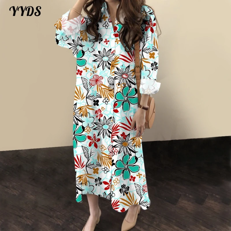 

Женское длинное платье с V-образным вырезом, длинным рукавом и карманами