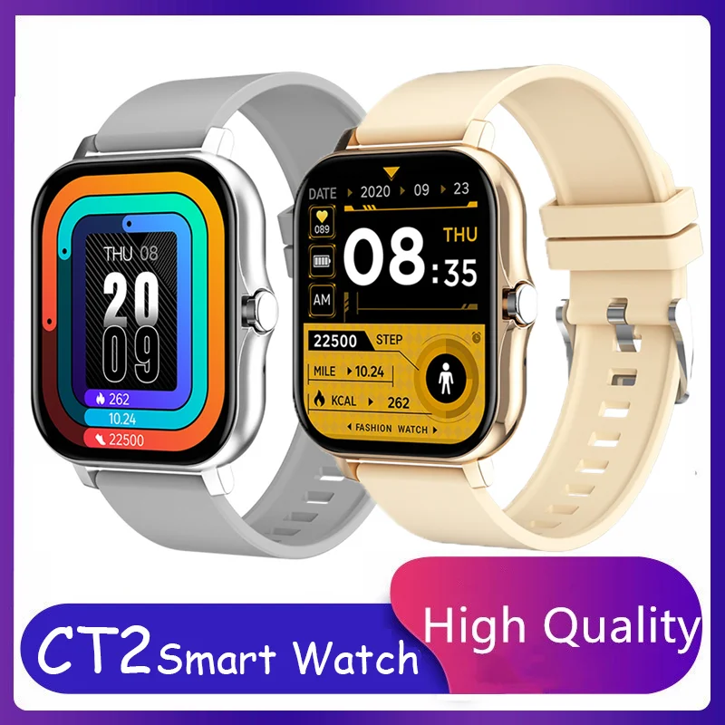 

Смарт-часы CT2 для мужчин и женщин, спортивные фитнес-часы, монитор сердечного ритма, Bluetooth, телефон для Android и IOS, Новинка