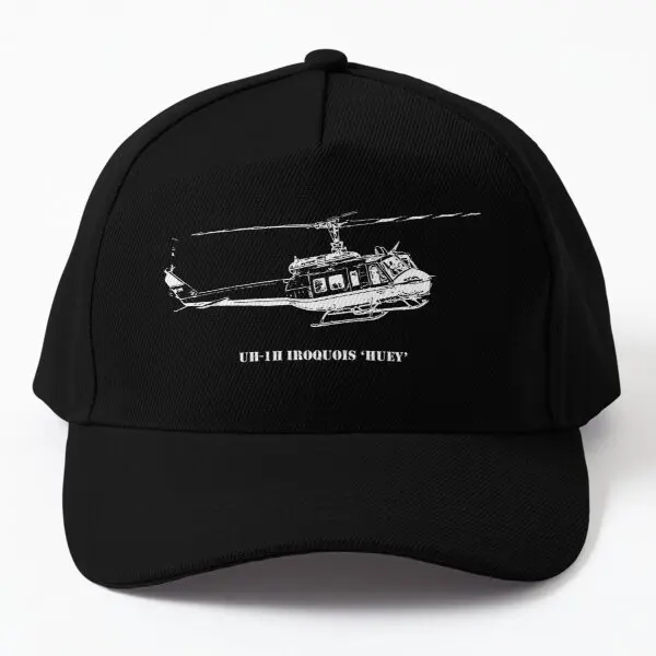 

Uh 1H Huey Helicopter Baseball Cap Hat Boys Bonnet Casquette Sport Outdoor Sun Solid Color Printed Women Hip Hop Black