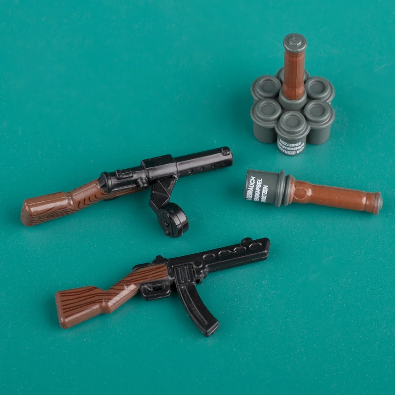 Армейское оружие из дерева "Wood Grain Guns", строительные блоки 98k PPSH, фигурки полицейских сил SWAT, аксессуары винтовки, кирпичи игрушек в подарок детям.