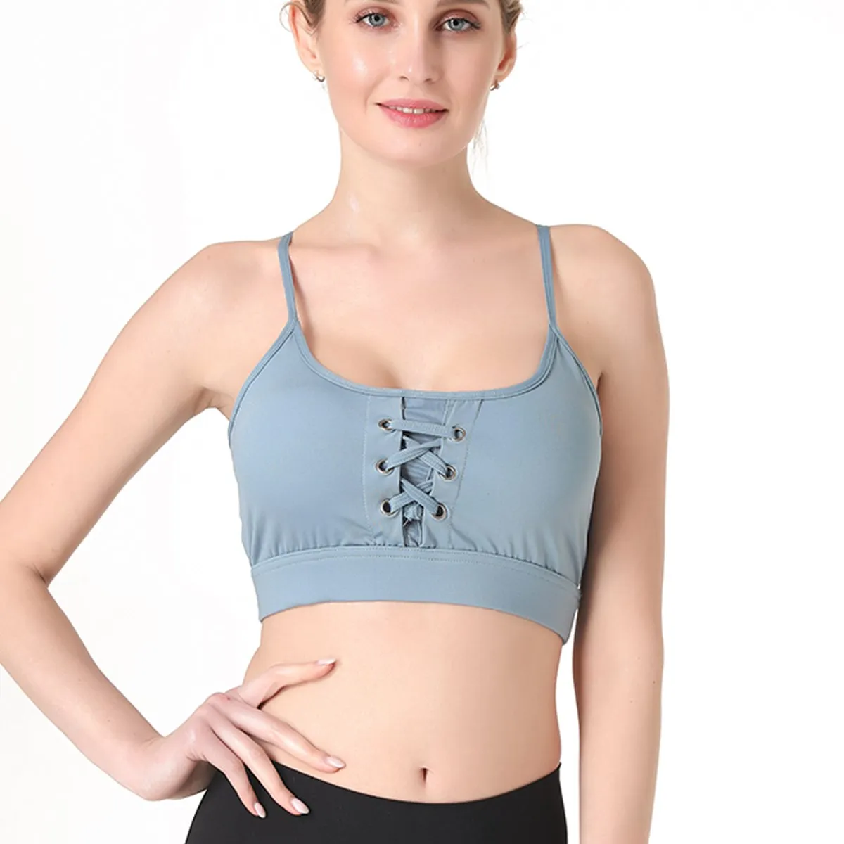 

Beauty Back Yoga Bra Sport Shockproof Vest Padded Sexy Running Underwear Elastic Women Crop Top Cosy Wirefree Large Size Bra