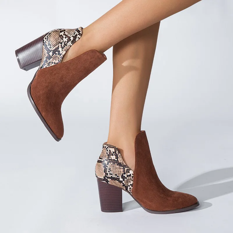 

Женские ботинки, ботинки на высоком каблуке, женская зимняя обувь на шпильке, 2022, резиновые, с острым носком, осенние женские ботильоны без шнуровки, полиуретановые туфли-лодочки