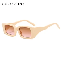 oec cpo punk rectangle sunglasses women trendy steampunk sun glasses female square eyewear fashion goggle shades uv400 eyeglasse