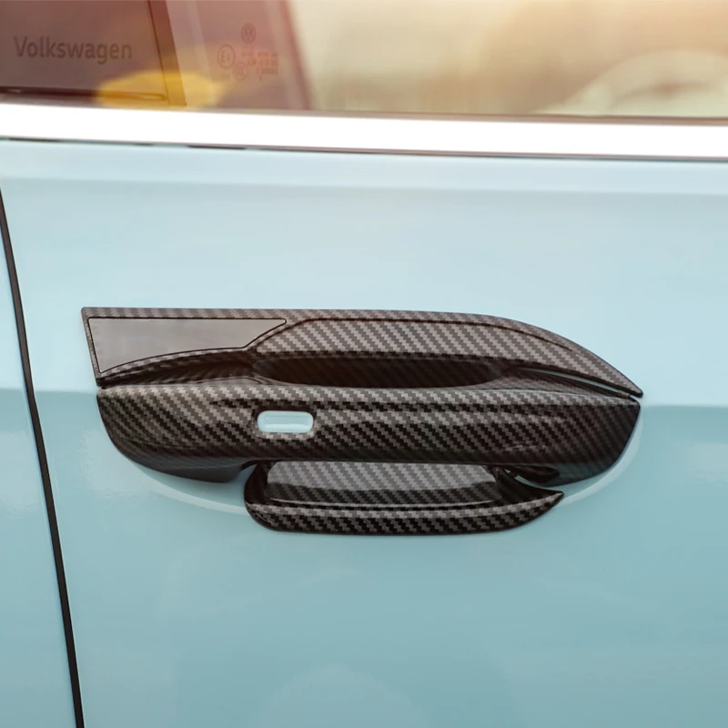 

ABS Carbon Fiber Pattern Scratch-proof Handle Sticker Exterior Accessories for Volkswagen Golf 8 VW MK8 2021 2022