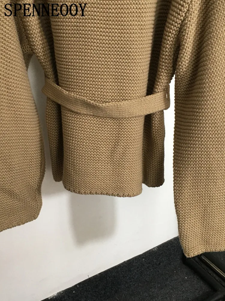 Женский свободный кардиган SPENNEOOY подиумный Повседневный Кардиган