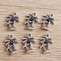 40pcs 13x18mm antique silver color alloy coconut tree charms for diy earrings pendant necklaces handmade bracelet jewelry making
