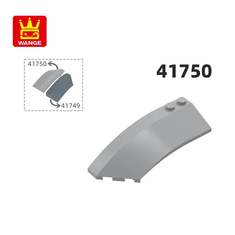 Wange 41750 100 г/25 шт. левая форма Клина 8 отверстий строительные блоки MOC классический