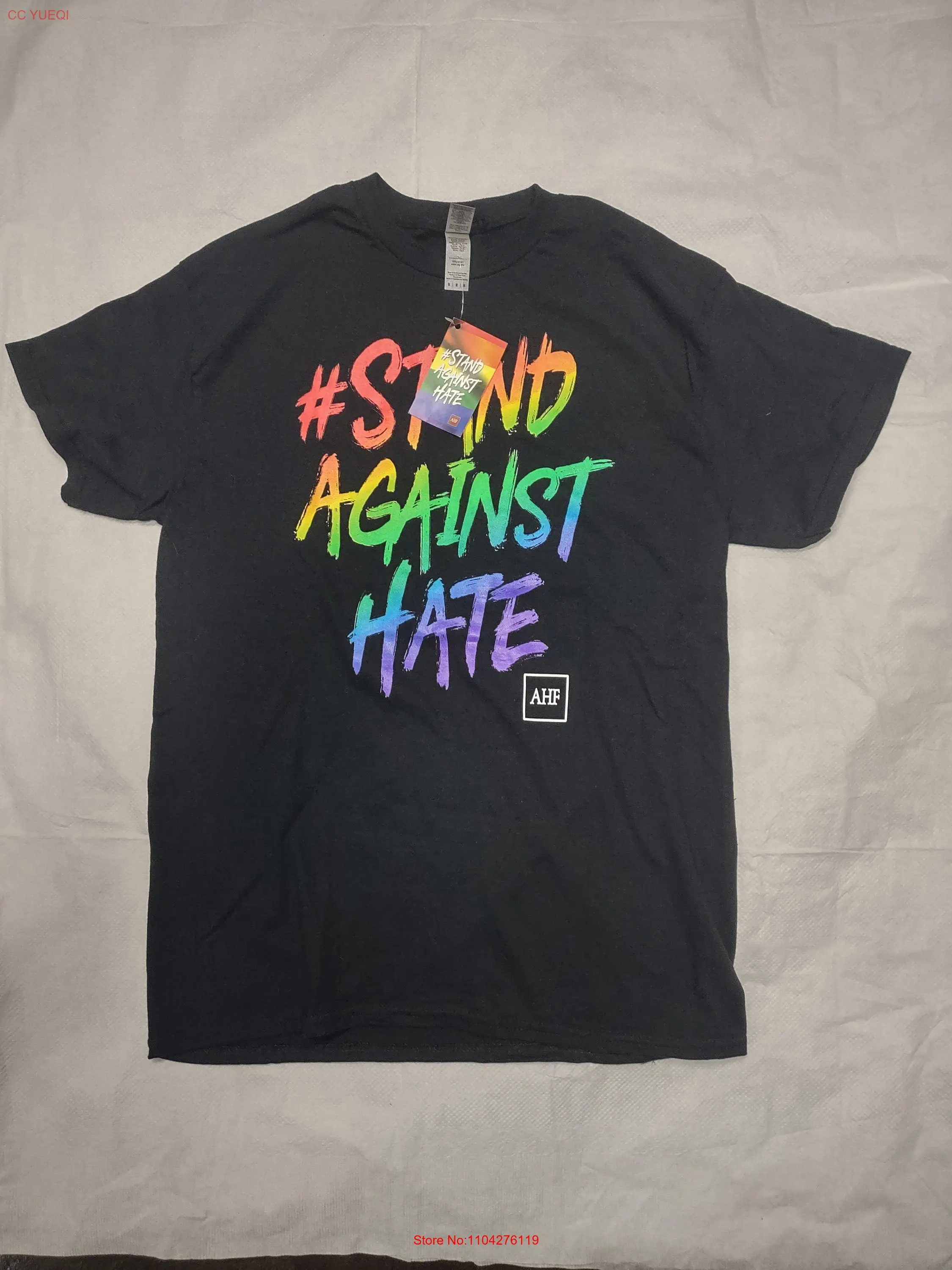 Новая футболка Stand Against Hate AHF размера M с длинными или короткими рукавами